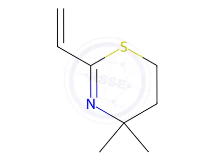 Chemical structure of 2-Vinyl-5,6-dihydro-4,4-dimethyl-4H-1,3-thiazine