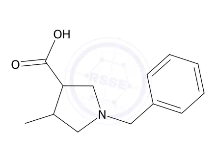 Chemical structure of (3R,4R)-1-Benzyl-4-methylpyrrolidine-3-carboxylic acid