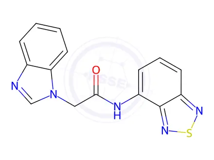 Chemical structure of N-(Benzo[c][1,2,5]thiadiazol-4-yl)-2-(1H-benzo[d]imidazol-1-yl)acetamide