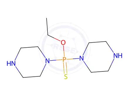 Chemical structure of O-Ethyl di(piperazin-1-yl)phosphinothioate