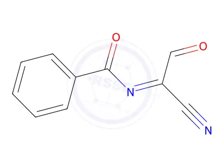 Chemical structure of Benzamide, N-(1-cyano-2-oxoethylidene)-(9CI)