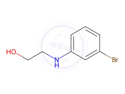 Chemical structure of Ethanol, 2-[(3-bromophenyl)amino]-