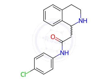 Chemical structure of N-(4-chlorophenyl)-2-(1,2,3,4-tetrahydroisoquinolin-1-yl)acetamide