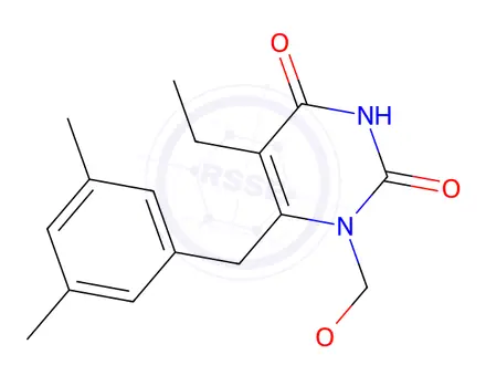 Chemical structure of 6-(3,5-Dimethylbenzyl)-1-(ethoxymethyl)-5-ethylpyrimidine-2,4(1H,3H)-dione