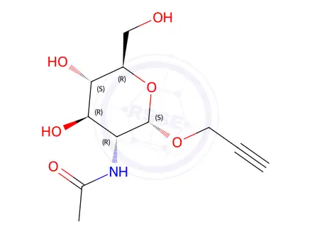 Chemical structure of Propargyl 2-acetamido-2-deoxy-α-D-glucoside solution
