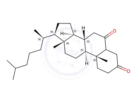 Chemical structure of cholestane-3,6-dione