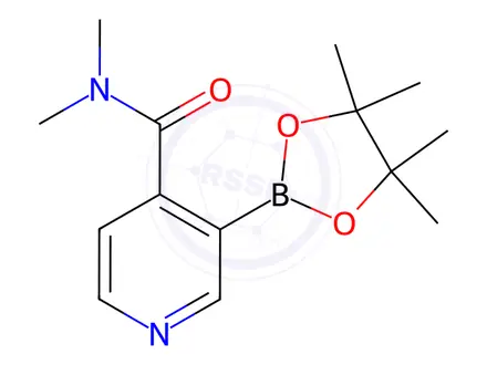 Chemical structure of N,N-DIMETHYL-3-(4,4,5,5-TETRAMETHYL-1,3,2-DIOXABOROLAN-2-YL)ISONICOTINAMIDE