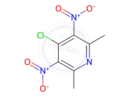 Chemical structure of 4-Chloro-2,6-Dimethyl-3,5-Dinitropyridine