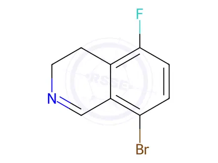 Chemical structure of Isoquinoline, 8-bromo-5-fluoro-3,4-dihydro-