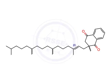 Chemical structure of 2-Methyl-3-(3,7,11,15-tetramethyl-hexadec-2-enyl)-2,3-dihydro-[1,4]naphthoquinone