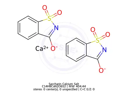 Chemical structure of Saccharin Calcium Salt