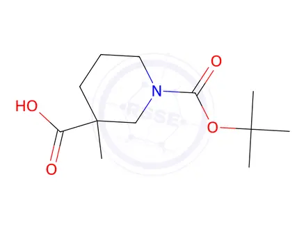 Chemical structure of 3-Methyl-piperidine-1,3-dicarboxylic acid 1-tert-butyl ester