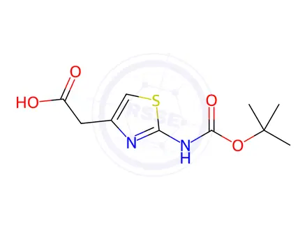 Chemical structure of Boc-2-amino-4-thiazole Acetic Acid