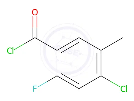 Chemical structure of Benzoyl chloride, 4-chloro-2-fluoro-5-methyl-(9CI)