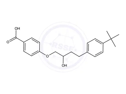 Chemical structure of 4-(4-(4-(tert-Butyl)phenyl)-2-hydroxybutoxy)benzoic acid