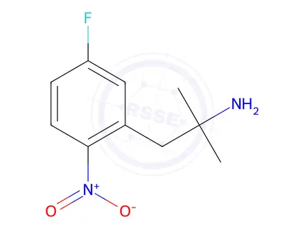 Chemical structure of 1-(5-Fluoro-2-nitrophenyl)-2-methylpropan-2-amine