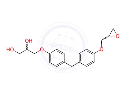 Chemical structure of Bisphenol F Glycidyl 2,3-Dihydroxypropyl Ether