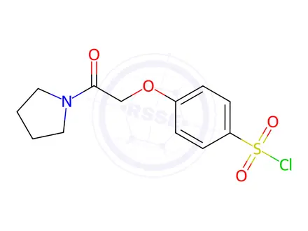 Chemical structure of 4-(2-Oxo-2-(pyrrolidin-1-yl)ethoxy)benzenesulfonyl chloride