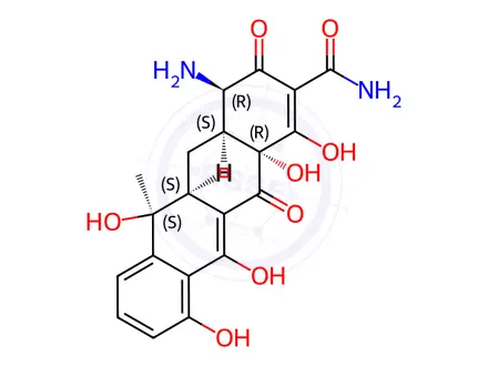 Chemical structure of N-Des(dimethyl)-4-epi-tetracycline (~70%)