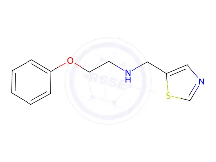 Chemical structure of 2-Phenoxy-N-(thiazol-5-ylmethyl)ethan-1-amine