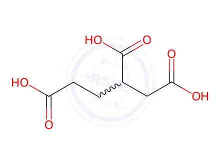 Chemical structure of 1,2,4-Butanetricarboxylic acid