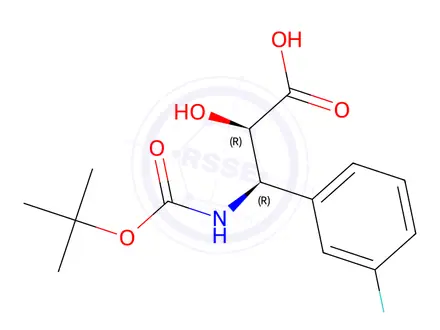 Chemical structure of (2R,3R)-3-((tert-Butoxycarbonyl)amino)-3-(3-fluorophenyl)-2-hydroxypropanoic acid