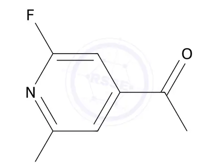 Chemical structure of 1-(2-Amino-6-fluoropyridin-4-yl)ethan-1-one