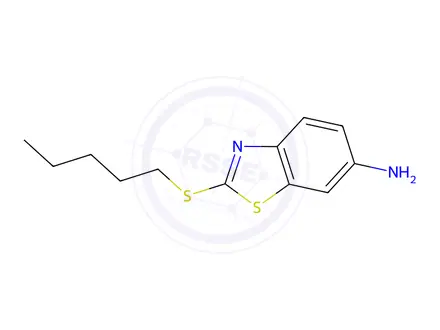 Chemical structure of 2-(Pentylsulfanyl)-1,3-benzothiazol-6-amine