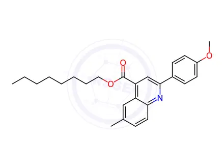 Chemical structure of Octyl 2-(4-methoxyphenyl)-6-methylquinoline-4-carboxylate