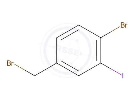 Chemical structure of 1-Bromo-4-(bromomethyl)-2-iodobenzene