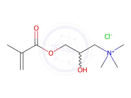 Chemical structure of (2-HYDROXY-3-METHACRYLOXYPROPYL) TRIMETHYLAMMONIUM CHLORIDE
