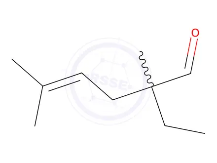 Chemical structure of 2-Ethyl-2,5-dimethylhex-4-enal