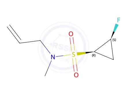 Chemical structure of (1R,2S)-N-Allyl-2-fluoro-N-methylcyclopropane-1-sulfonamide