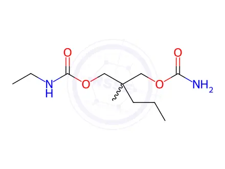 Chemical structure of 2-((Carbamoyloxy)methyl)-2-methylpentyl ethylcarbamate