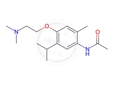 Chemical structure of 2-Acetylamino-5-(2-dimethylaminoethoxy)-p-cymene