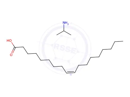 Chemical structure of oleic acid, compound with isopropylamine (1:1)