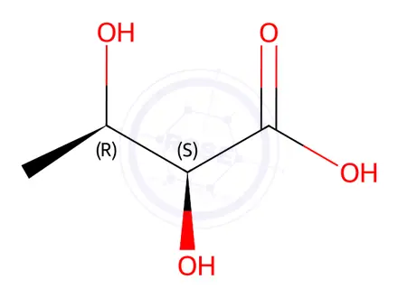 Chemical structure of [2S,3R,(-)]-2,3-Dihydroxybutyric acid