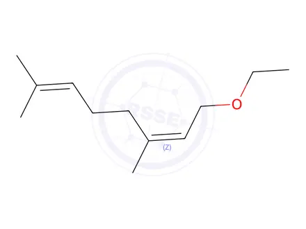 Chemical structure of (Z)1-ethoxy-3,7-dimethylocta-2,6-diene