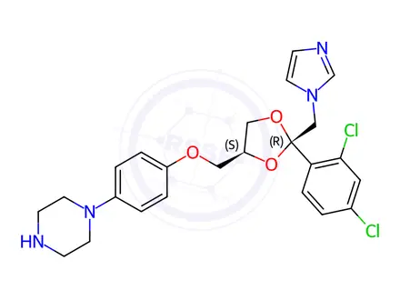 Chemical structure of Deacetyl Ketoconazole