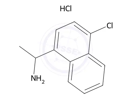 Chemical structure of 1-(4-chloronaphthalen-1-yl)ethan-1-amine hydrochloride