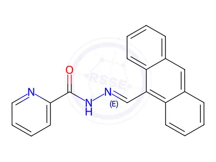 Chemical structure of N'-(9-anthrylmethylene)-2-pyridinecarbohydrazide