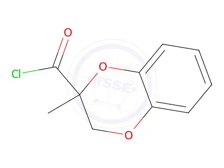 Chemical structure of 2-methyl-2,3-dihydro-1,4-benzodioxine-2-carbonyl chloride