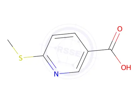 Chemical structure of 6-Methylsulfanylpyridine-3-carboxylic acid