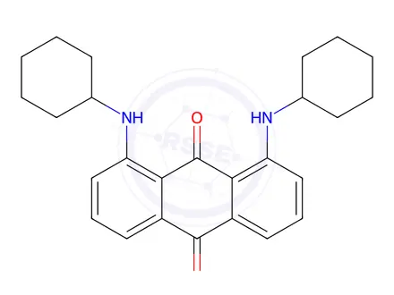 Chemical structure of 1,8-Bis(cyclohexylamino)anthracene-9,10-dione
