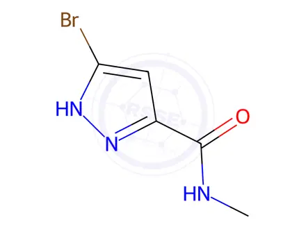 Chemical structure of 5-Bromo-N-methyl-1H-pyrazole-3-carboxamide