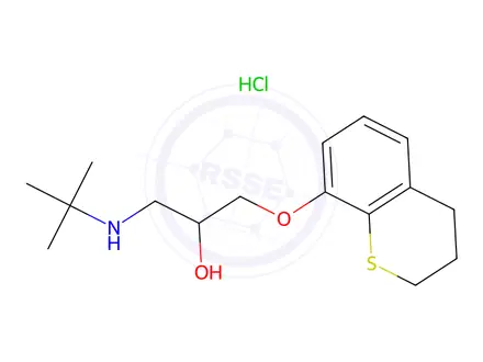 Chemical structure of 1-(tert-Butylamino)-3-(thiochroman-8-yloxy)propan-2-ol hydrochloride