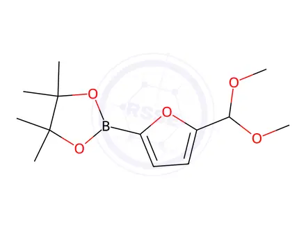 Chemical structure of 2-(5-(Dimethoxymethyl)furan-2-yl)-4,4,5,5-tetramethyl-1,3,2-dioxaborolane