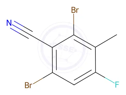Chemical structure of 2,6-Dibromo-4-fluoro-3-methylbenzonitrile