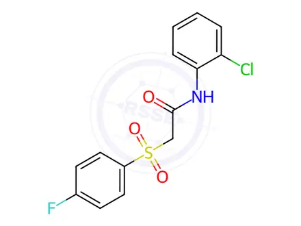 Chemical structure of N-(2-Chlorophenyl)-2-(4-fluorobenzenesulfonyl)acetamide