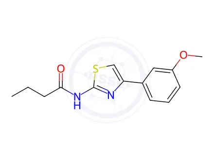Chemical structure of N-(4-(3-Methoxyphenyl)thiazol-2-yl)butyramide